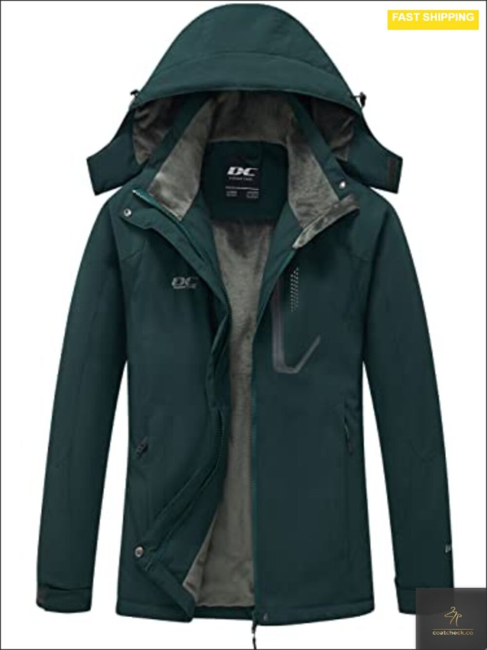 Hooded Women's Winter Ski Jacket Waterproof Windproof with Pockets